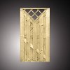 1787 - Vurenhouten deur met venster recht verticaal  100x180 Op=Op