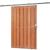T11.0060 Tuindeur schuifsysteem 15 planks Hardhout H195x130cm