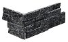 Stone panels Hoek (40+20)x15x1,5-2,5 cm Black Quarzite (1st. per set)