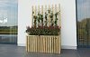 W1063081 Elan trellisbloembak  excellent 42x42x100 cm hoogte 130 cm groen geïmpregneerd