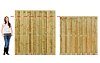 W306495 Jumbo scherm Vuren 15-planks 180x200 cm (BxH), recht verticaal