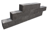 Blockstone gehamerd Small 12x12x60 cm Black - per 16 st