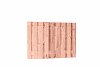 W42086 Douglas fijnbezaagd plankenscherm 19-planks 15 mm, 180x130 cm, betonsysteem