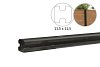 W32100 Betowood betonpaal t.b.v. schutting 115x115x2770 mm antraciet tussenpaal, gecoat