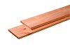 W1009209 Douglas plank 1 zijde geschaafd, 1 zijde fijnbezaagd 28x195x4000 mm onbehandeld +