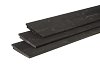 W1040370 vuren Zweeds rabat 11-27x195x3000 mm  1 zijde geschaafd 1 zijde fijnbezaagd, zwart gedompeld