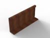 Plantenbak Module+ Recht Paneel (A) 90x42 cm Corten