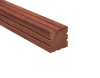 Aktie hardhout Azobe Paal V-Groef 65x65x2750 mm  ( Let Op, Zeer Krom !!!!)