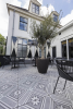 GeoCeramica Concreet 60x60x4 cm Flower Decorate - per st