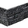 Stone panels Hoek (40+20)x15x1,5-2,5 cm Black Quarzite (1st. per set)