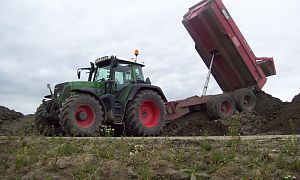 Tractor + kar 