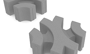 Virage 30x30x12 cm Grey - per 9 st.