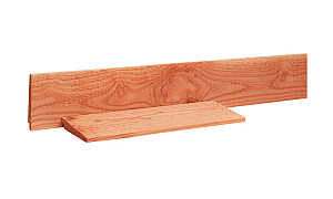W40059 Douglas Zweeds Rabat Small 10-21x165x3000 mm, 1 zijde geschaafd, 1 zijde fijnbezaagd onbehandeld**