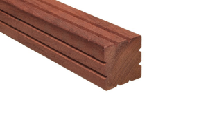 Aktie Hardhout Azobe Paal V-Groef 65x65x3000 mm