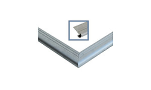 W1016898 Daktrim aluminium met ronde kraal t.b.v. maximale dakmaat 400x400 cm