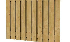 W08107 Geschaafd plankenscherm 21 planks grenen 17 mm 180x130 cm verticaal recht