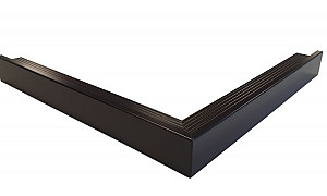 W1058508 Aluminium buitenhoek daktrim 45x45x400 mm, Zwart RAL 9005