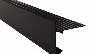 W1058506 Aluminium daktrim 45x45x2500 mm, Zwart RAL 9005