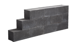 Lineablock 15x15x30 cm Black