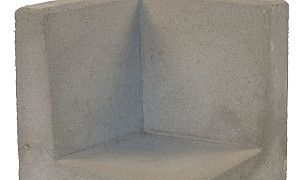 L-hoekelementen 40x40x40 cm grijs - per st