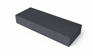 OH Traptrede massief (zonder facet) 37x100x15 cm Antraciet