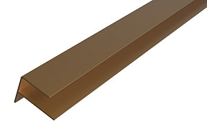 WEO35-60 Alu F-profiel Teak 65x80mm  L-300 cm RAL8024