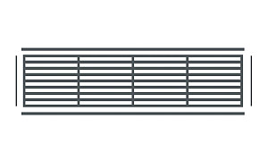 Boston Decopaneel Paxos horizontaal 2x45x1750 mm RAL7016 (1008)
