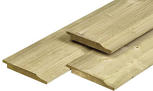 T37.7242F Vuren rabatdelen halfhouts/enkel 19x145x4200 mm geschaafd geimpregneerd