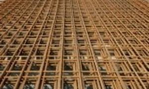 Stalen matten Blank maas 10x10 cm, per 200x300 rond 5 mm