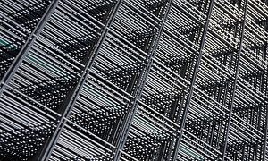 Stalen matten Gegalvaniseerd maas 10x10 cm, 200x300 rond 5 mm