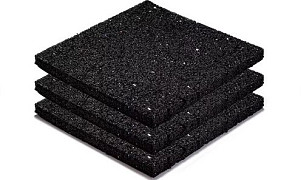 Tegeldrager Rubber 10x10x1,5 cm Zwart