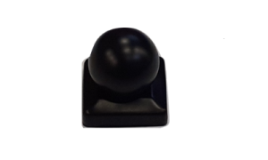 AFD-010 Paal ornament Bol 71x71 mm Zwart gelakt
