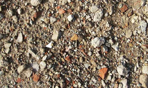 Gebroken puin, los gestort