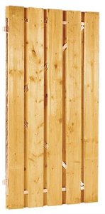 W07575 Geschaafde plankendeur grenen op verstelbaar stalen frame 90x180 cm, recht