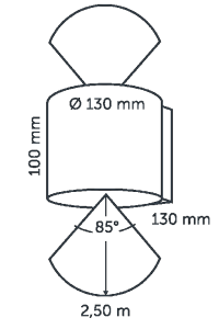HALO UP-DOWN 100-230V / 8,5W (20 VA) Dark