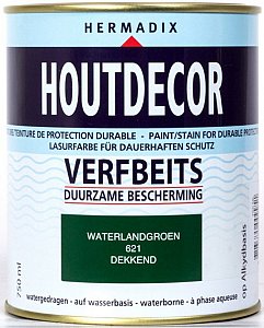 Houtdecor Verfbeits (dekkend) 621 Waterland Groen, 750 ml