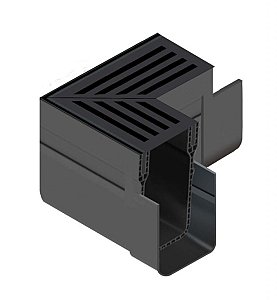 ACO Slimline - Hoekstuk Zwart