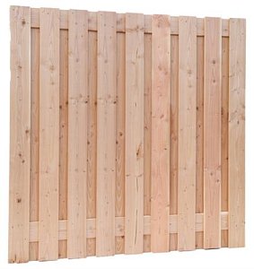 W41096 Douglas Plankenscherm 19 planks geschaafd 180x180 cm onbehandeld**