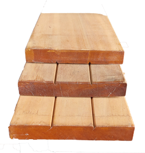 Bangkirai plank geschaafd V-groef 28x190x4000 mm**