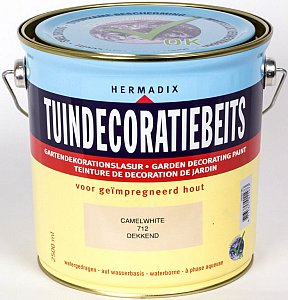Tuindecoratiebeits dekkend 712 Camelwhite, 2500 ml