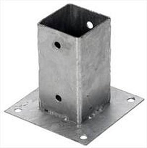 BA-012 Voetsteunplaat Verzinkt 71x71x150 mm