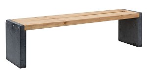 W11667 Hillhout Zitbank Milo Excellent, 45x39x170 cm