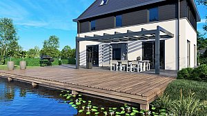 Ultraline Compact aluminium overkapping 400x300 cm - incl. polycarbonaat herder / opaal - prijs vanaf