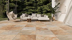 CeraMano Marina 60x60x4 cm Multi Antraciet - per 2 st