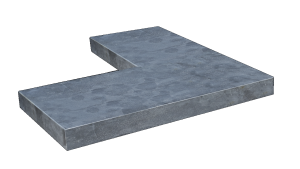 Vijverrand Hoek Spotted Blue binnenh. 3x25x50/50 cm