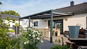 Trendline aluminium overkapping 300x200 cm - incl. polycarbonaat herder / opaal - prijs vanaf