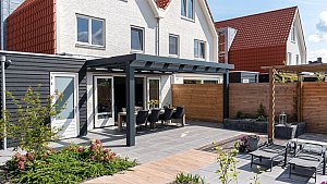 Ultraline Classic aluminium overkapping 400x300 cm - incl. polycarbonaat herder / opaal