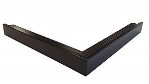 W1058508 Aluminium buitenhoek daktrim 45x45x400 mm, Zwart RAL 9005