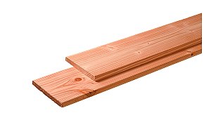W1009209 Douglas plank 1 zijde geschaafd, 1 zijde fijnbezaagd 28x195x4000 mm onbehandeld