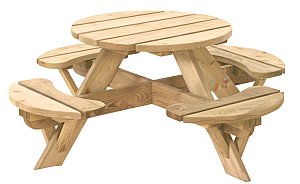 W11012 Kinderpicknicktafel rond Jimmy, doorsnede blad 63 cm
